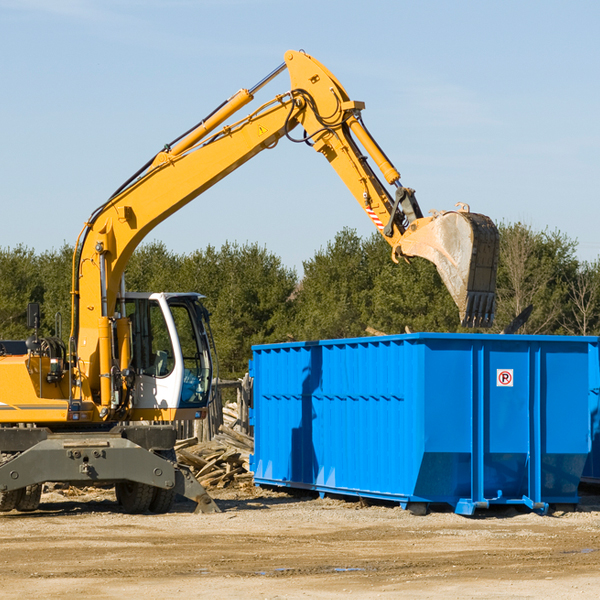 are there any restrictions on where a residential dumpster can be placed in Aguila